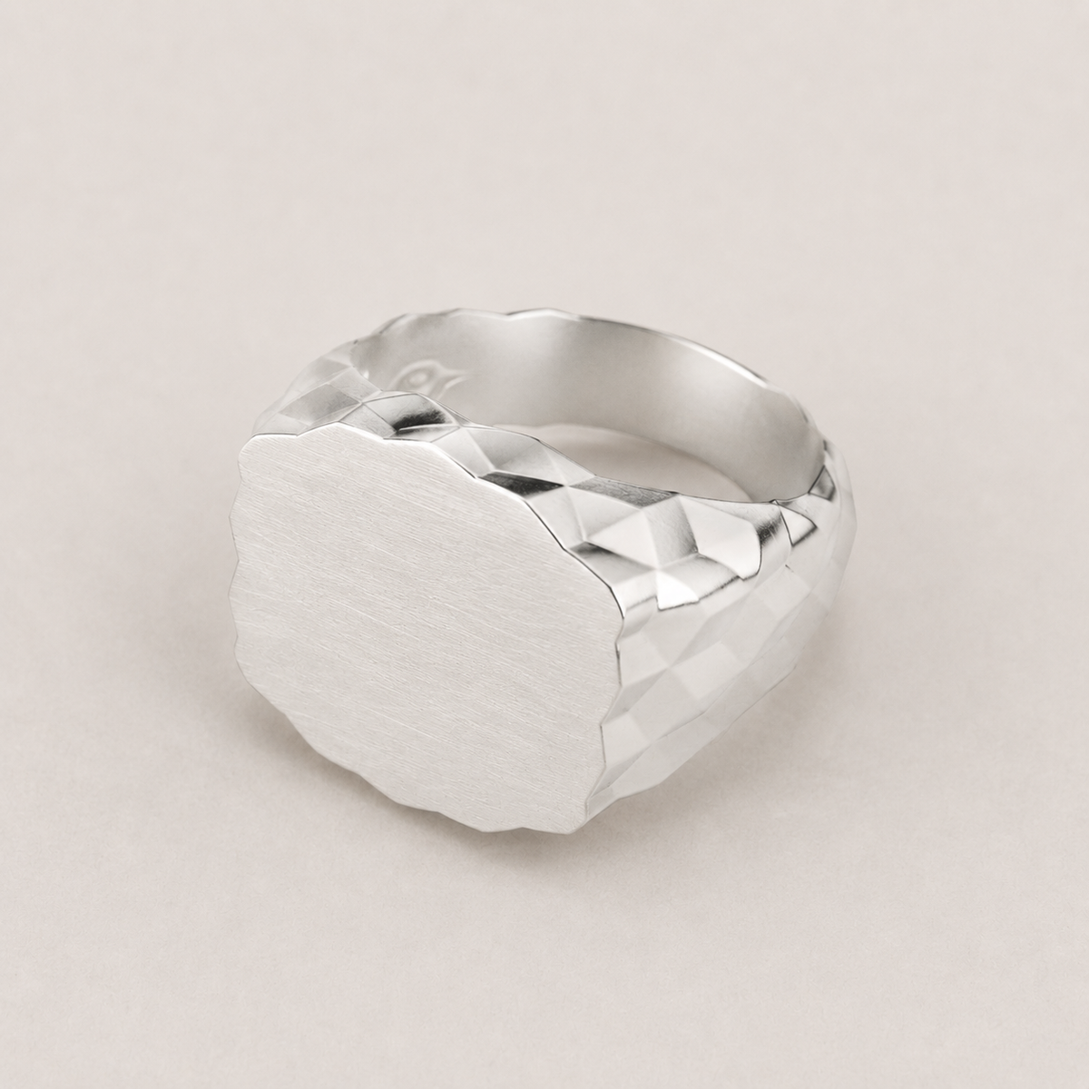 Polygonal Silver Ring