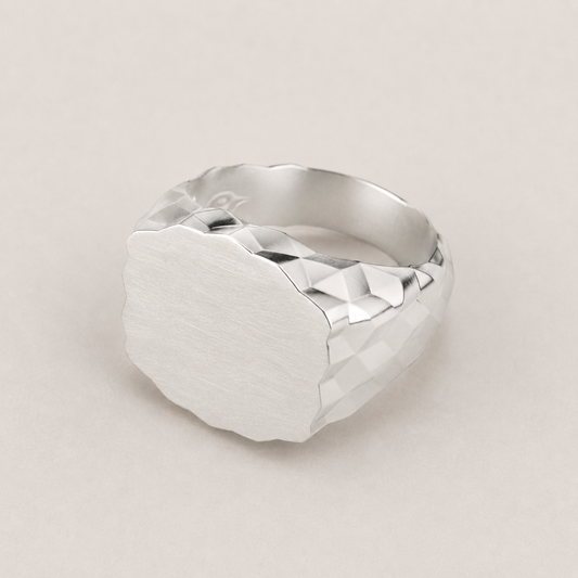 Polygonal Silver Ring