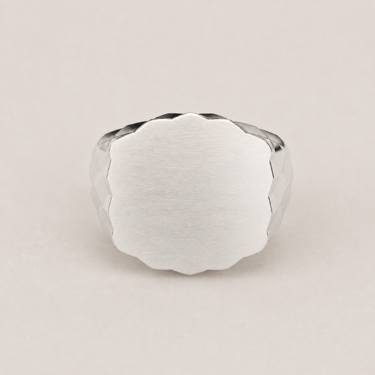 Polygonal Silver Ring