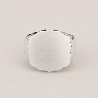 Polygonal Silver Ring