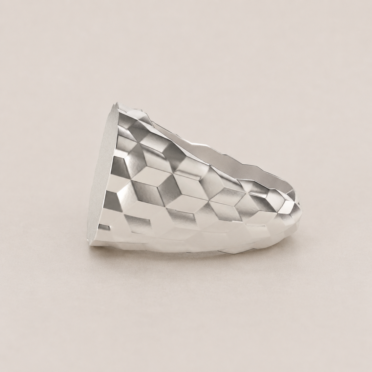 Polygonal Silver Ring