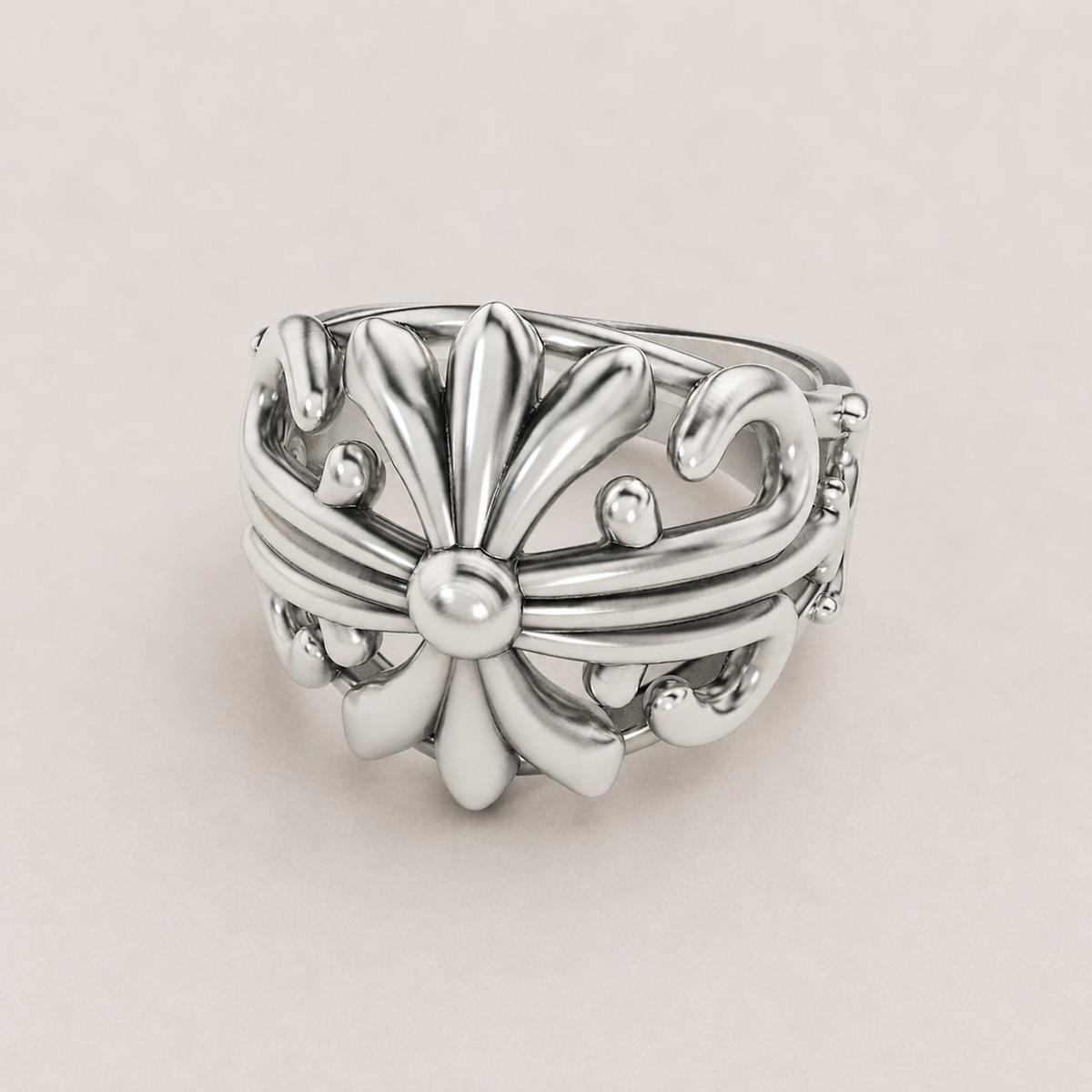 Cross Silver Ring