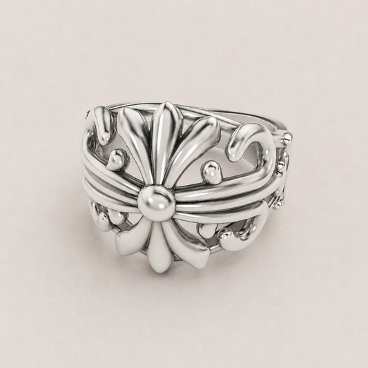 Cross Silver Ring