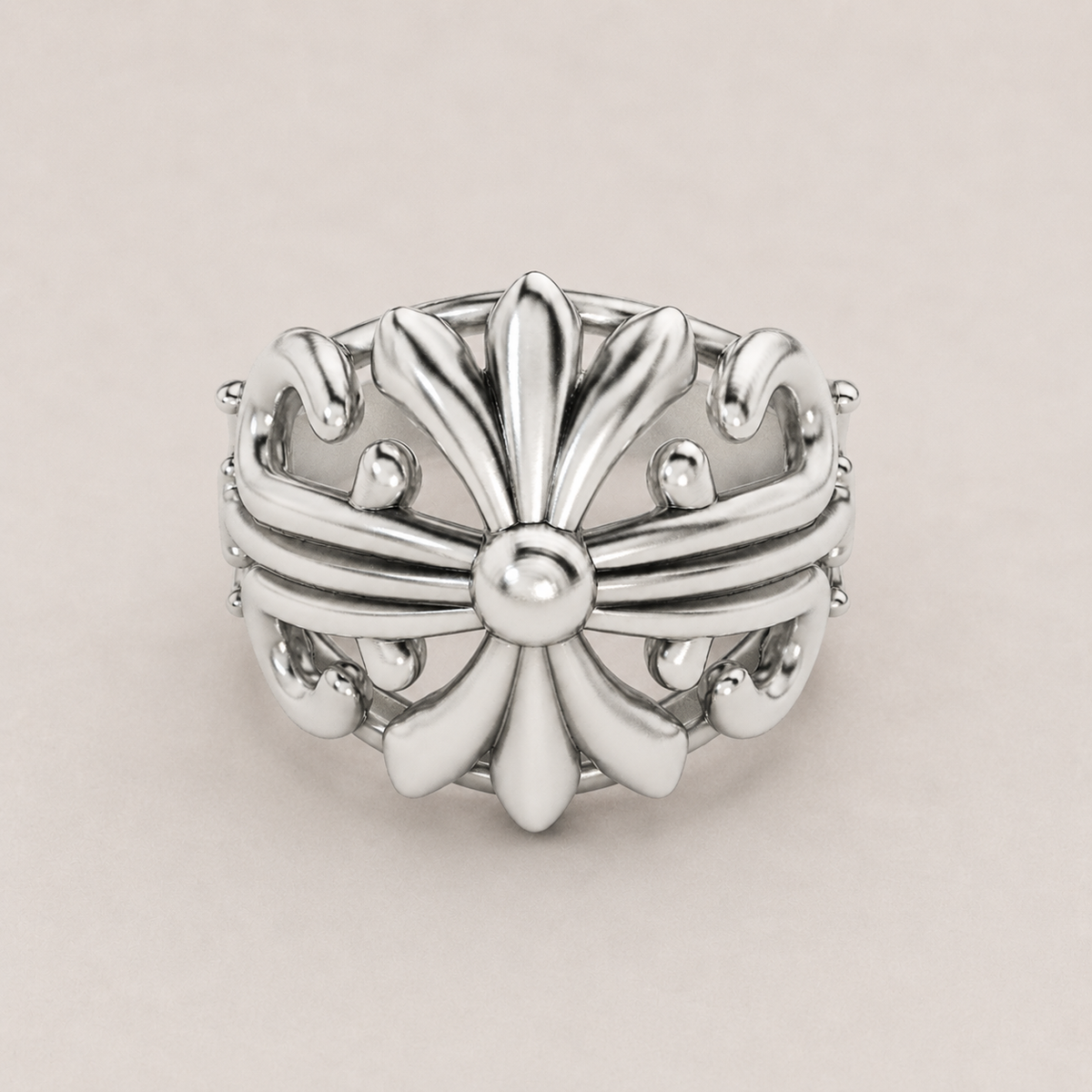 Cross Silver Ring