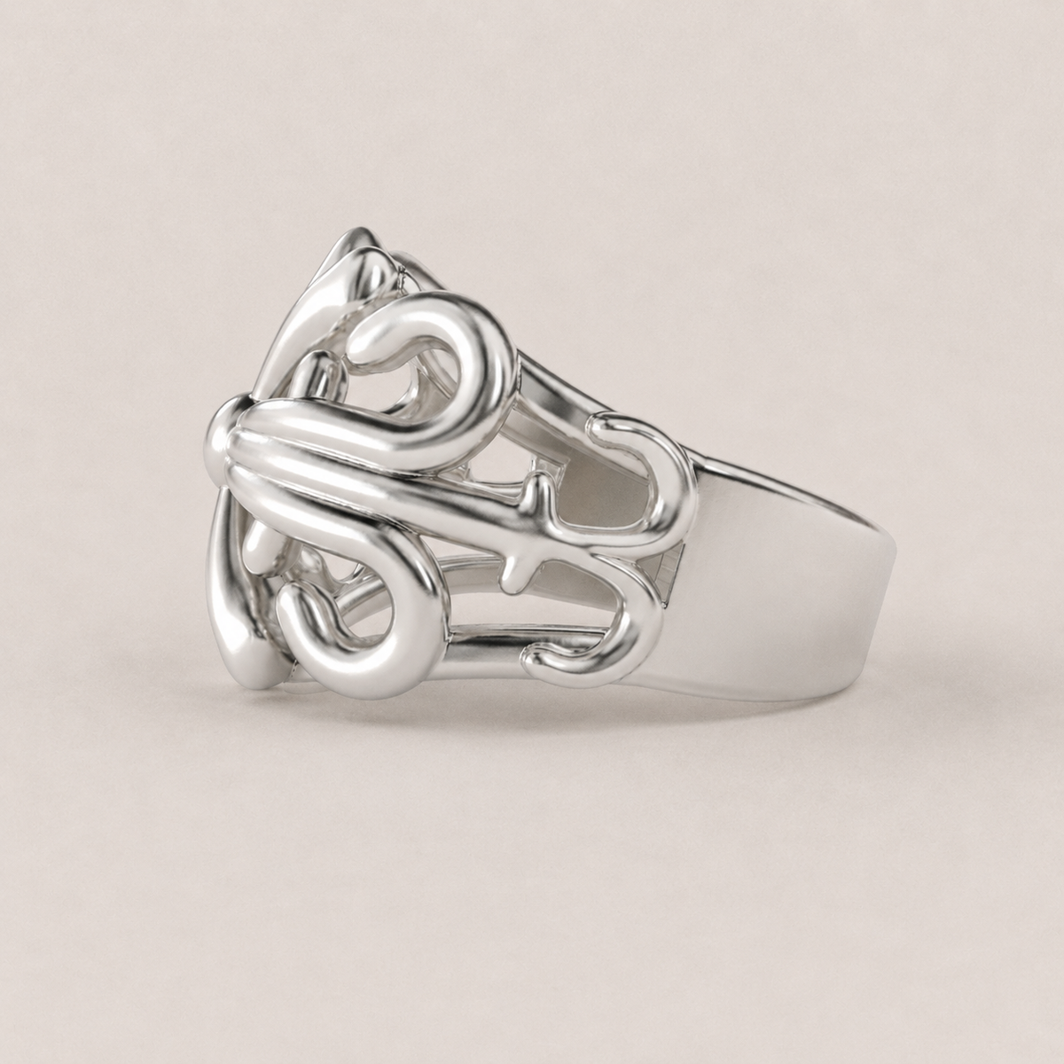 Cross Silver Ring