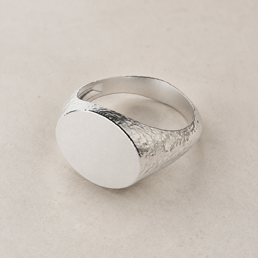 Rock Arm Silver Ring