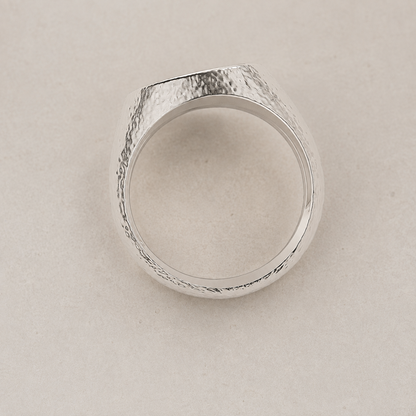Rock Arm Silver Ring