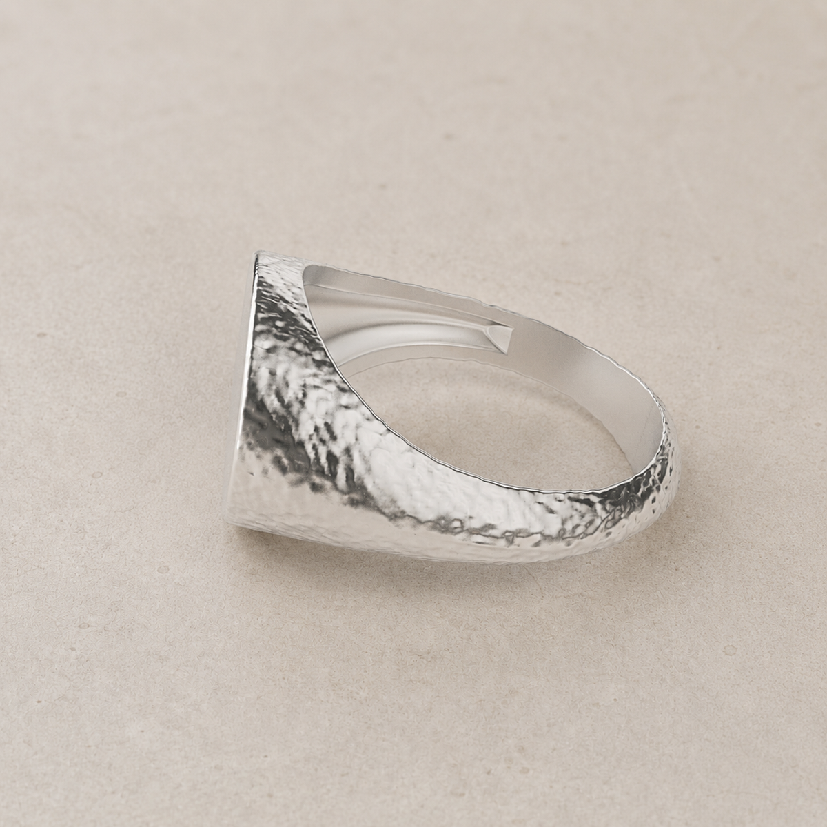 Rock Arm Silver Ring