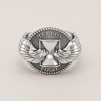 Anillo Tempus Fugit de plata