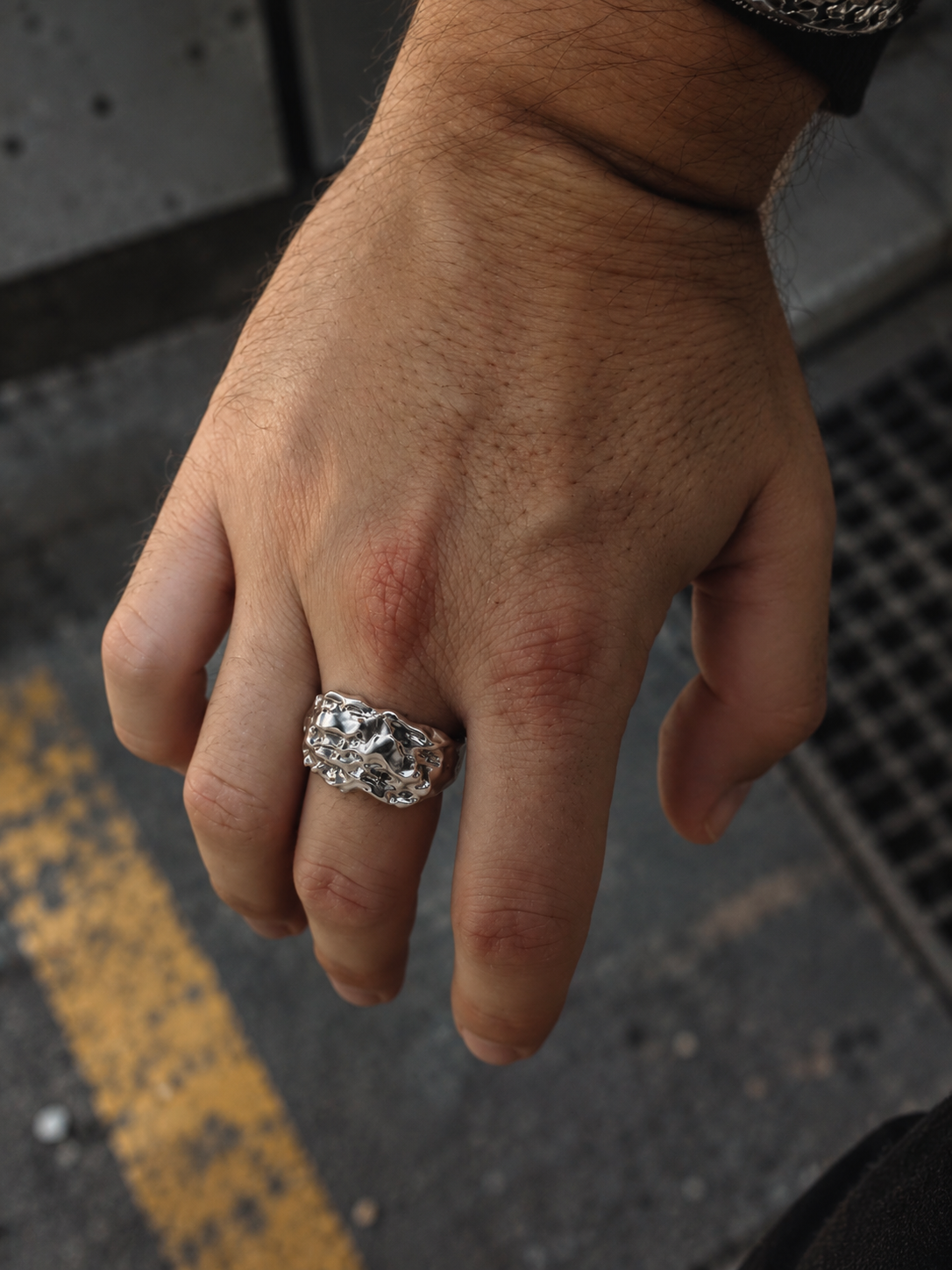 Vulcano Silver Ring