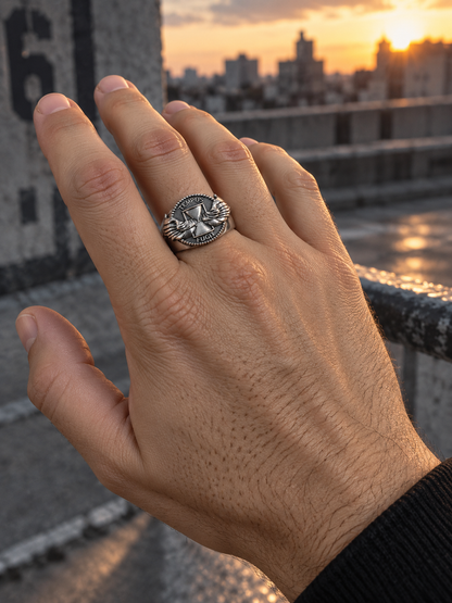Anillo Tempus Fugit de plata