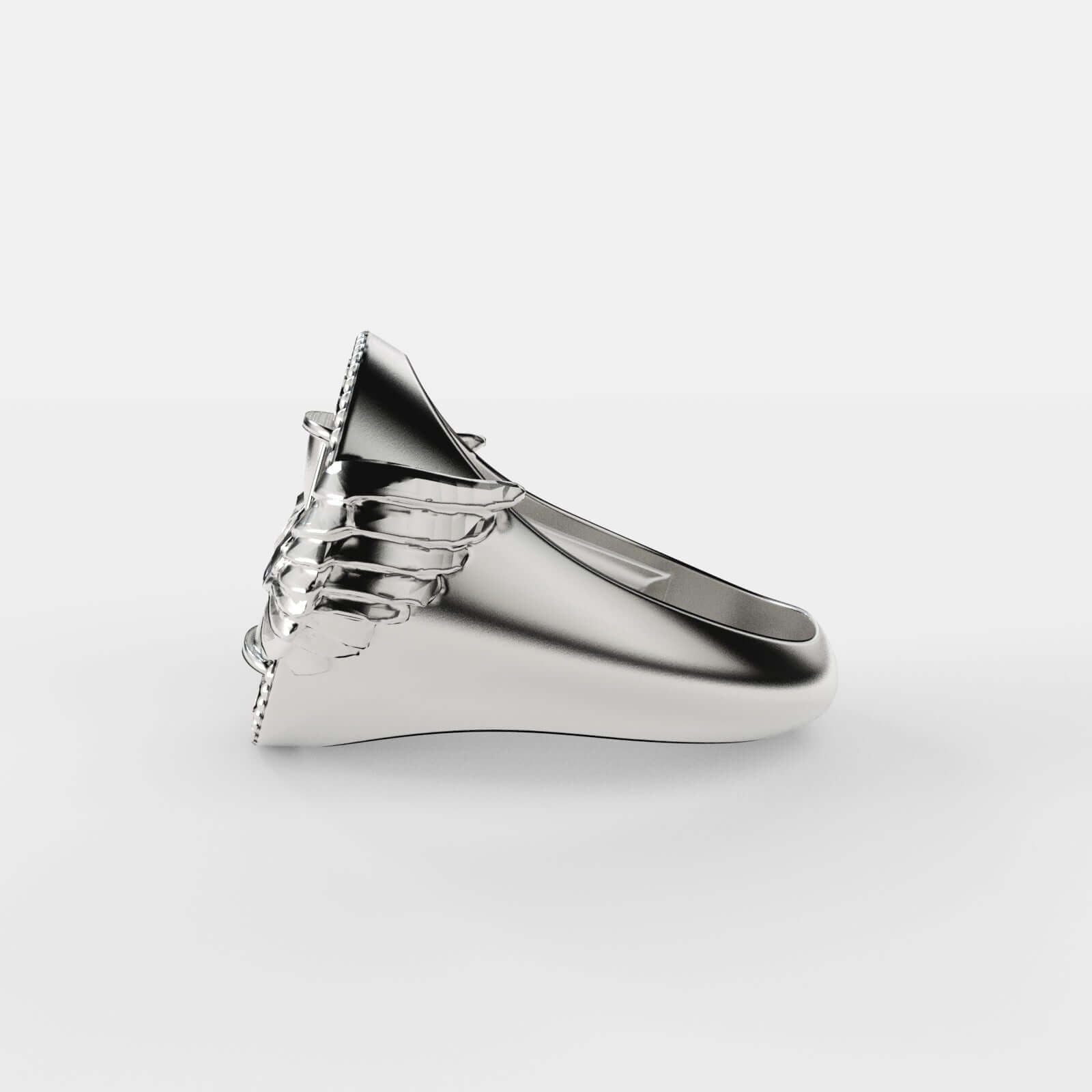 Tempus Fugit Silver Ring by Swaydrop, showcasing sleek lines and elegant design, perfect for meaningful moments.