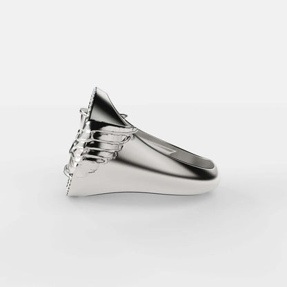 Tempus Fugit Silver Ring by Swaydrop, showcasing sleek lines and elegant design, perfect for meaningful moments.