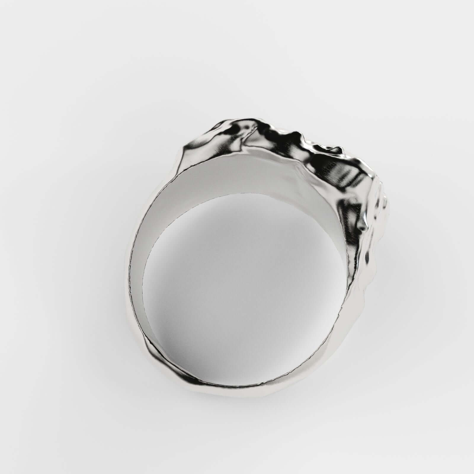Irregular silver ring