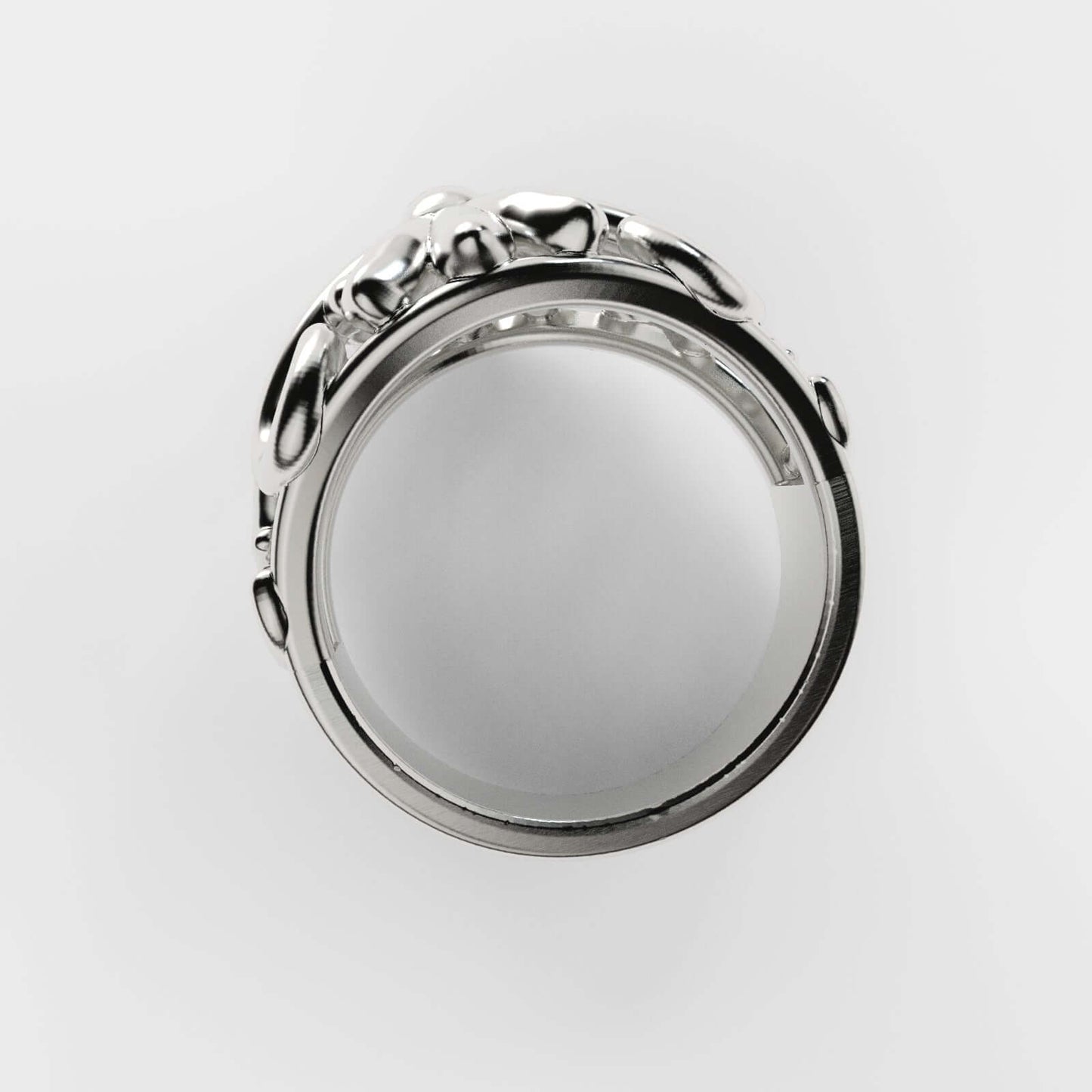 Cross Silver modern ring