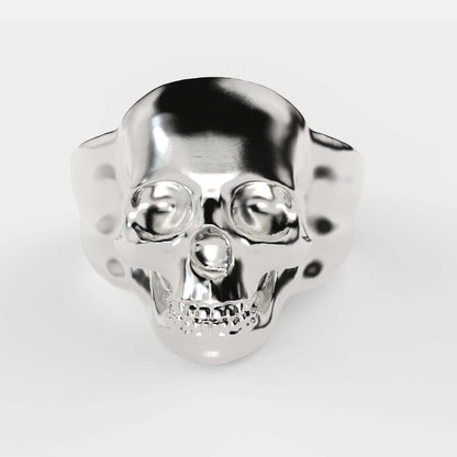 Skull silver ring